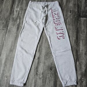 Aeropostale Gray Track Pants with Elastic Waistband